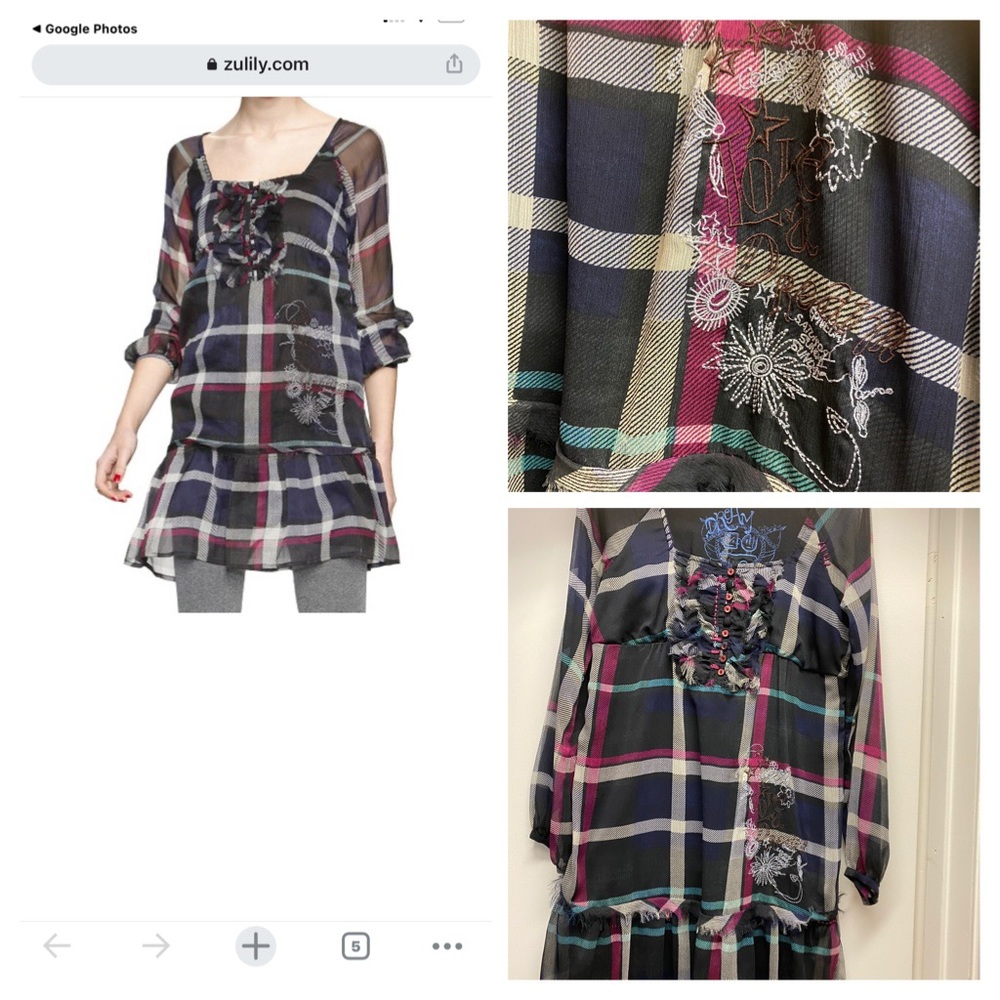 Dream Grey Plaid Tunic